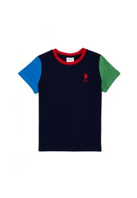 Erkek Çocuk Lacivert Bisiklet Yaka Tişört - 50284822025