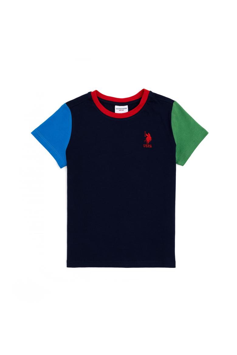 Erkek Çocuk Lacivert Bisiklet Yaka Tişört - 50284822025