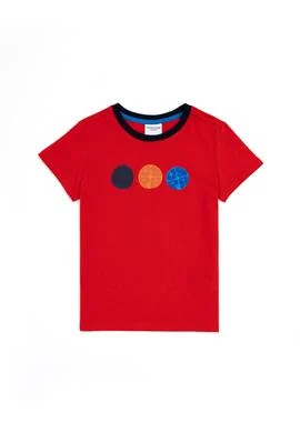 Erkek Çocuk Kırmızı Bisiklet Yaka Tişört - 50288057047