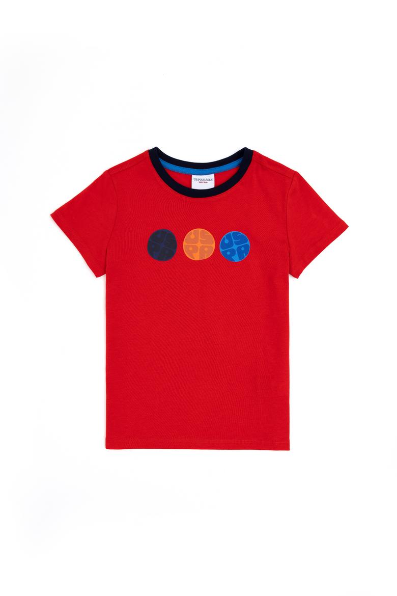 Erkek Çocuk Kırmızı Bisiklet Yaka Tişört - 50288057047