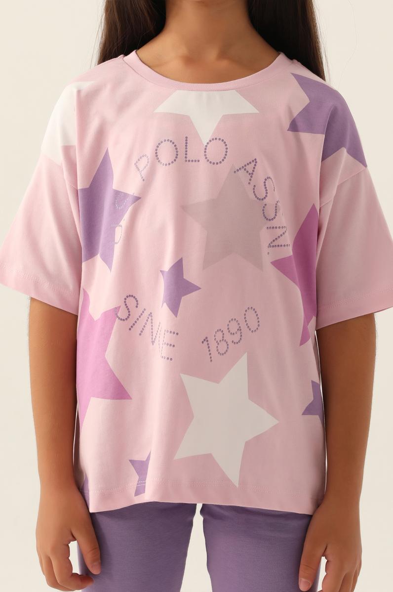 Kız Çocuk Toz Pembe Pijama Takımı