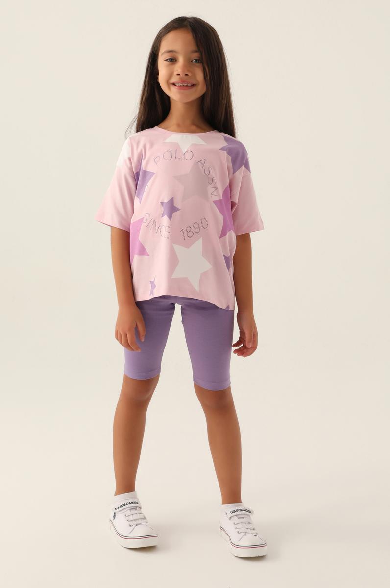 Kız Çocuk Toz Pembe Pijama Takımı