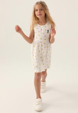 Kız Çocuk Sarı Örme Elbise - 50290953017