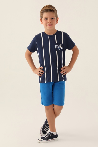 Erkek Çocuk Koyu Lacivert Pijama Takımı