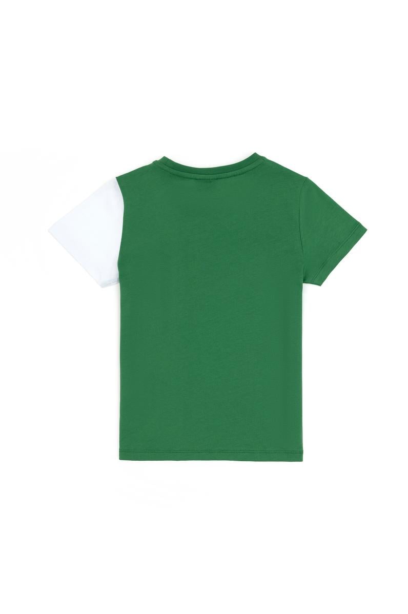 Erkek Çocuk Yeşil Bisiklet Yaka Tişört