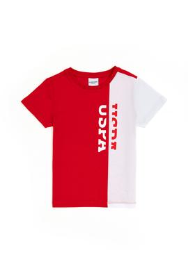 Erkek Çocuk Kırmızı Bisiklet Yaka Tişört - 50284889067