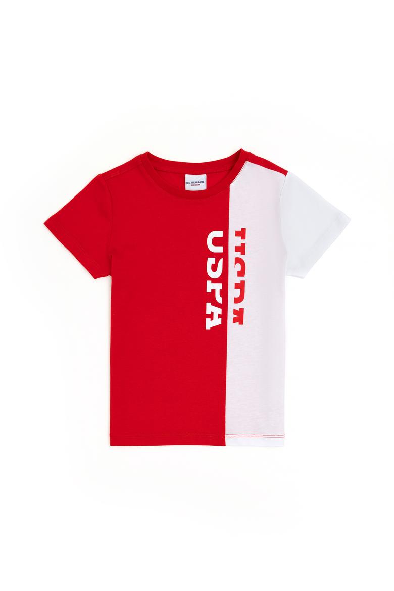 Erkek Çocuk Kırmızı Bisiklet Yaka Tişört - 50284889067