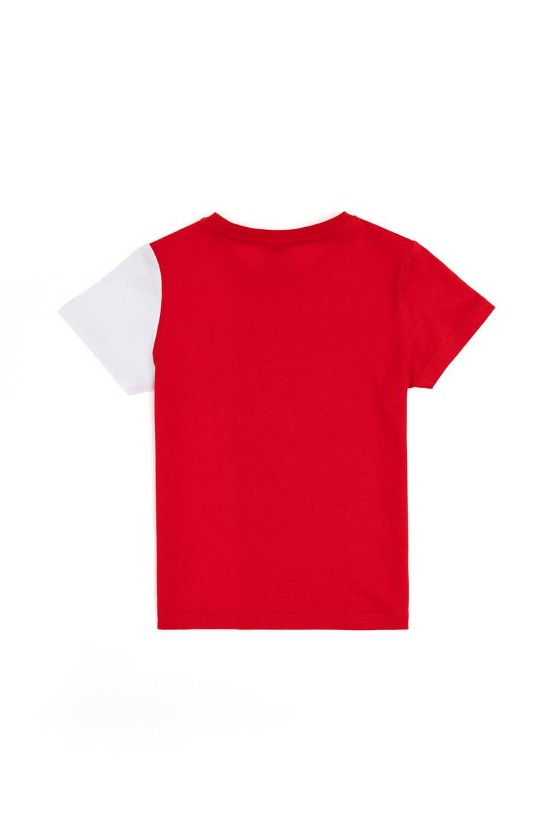 Erkek Çocuk Kırmızı Bisiklet Yaka Tişört - 50284889067
