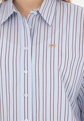 Kadın Açık Mavi Uzun Kollu Gömlek - 50279792012