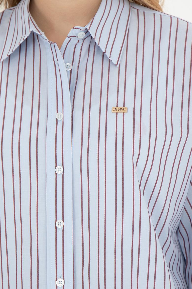 Kadın Açık Mavi Uzun Kollu Gömlek - 50279792012