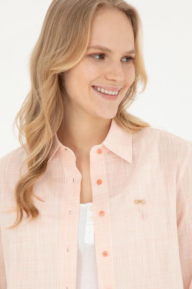 Kadın Somon Uzun Kollu Gömlek