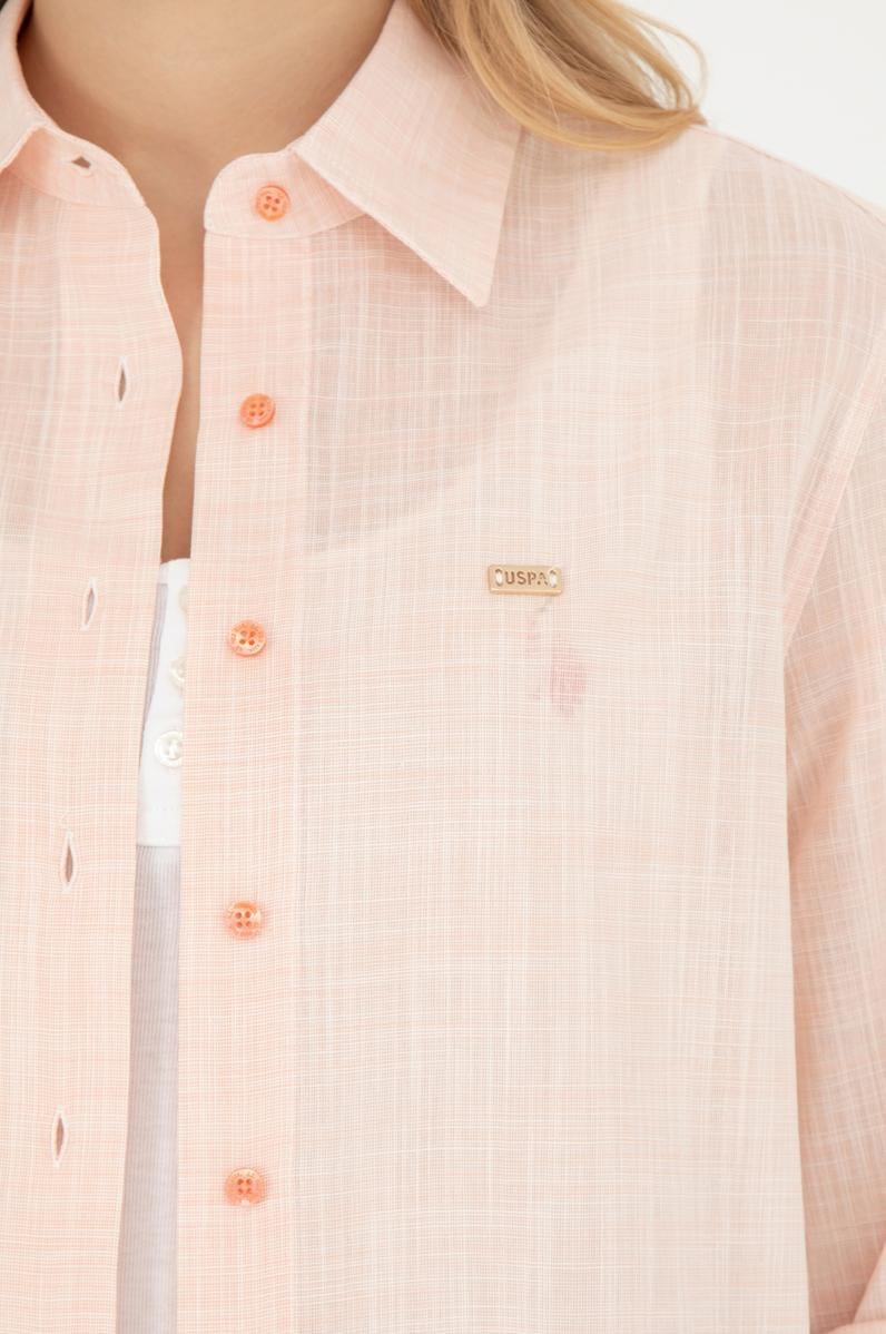 Kadın Somon Uzun Kollu Gömlek