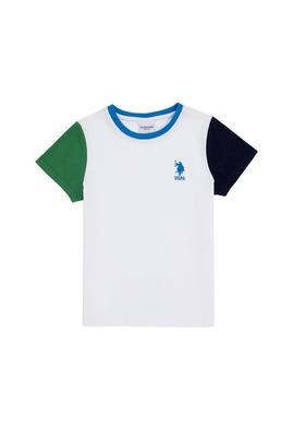 Erkek Çocuk Beyaz Bisiklet Yaka Tişört - 50284824025