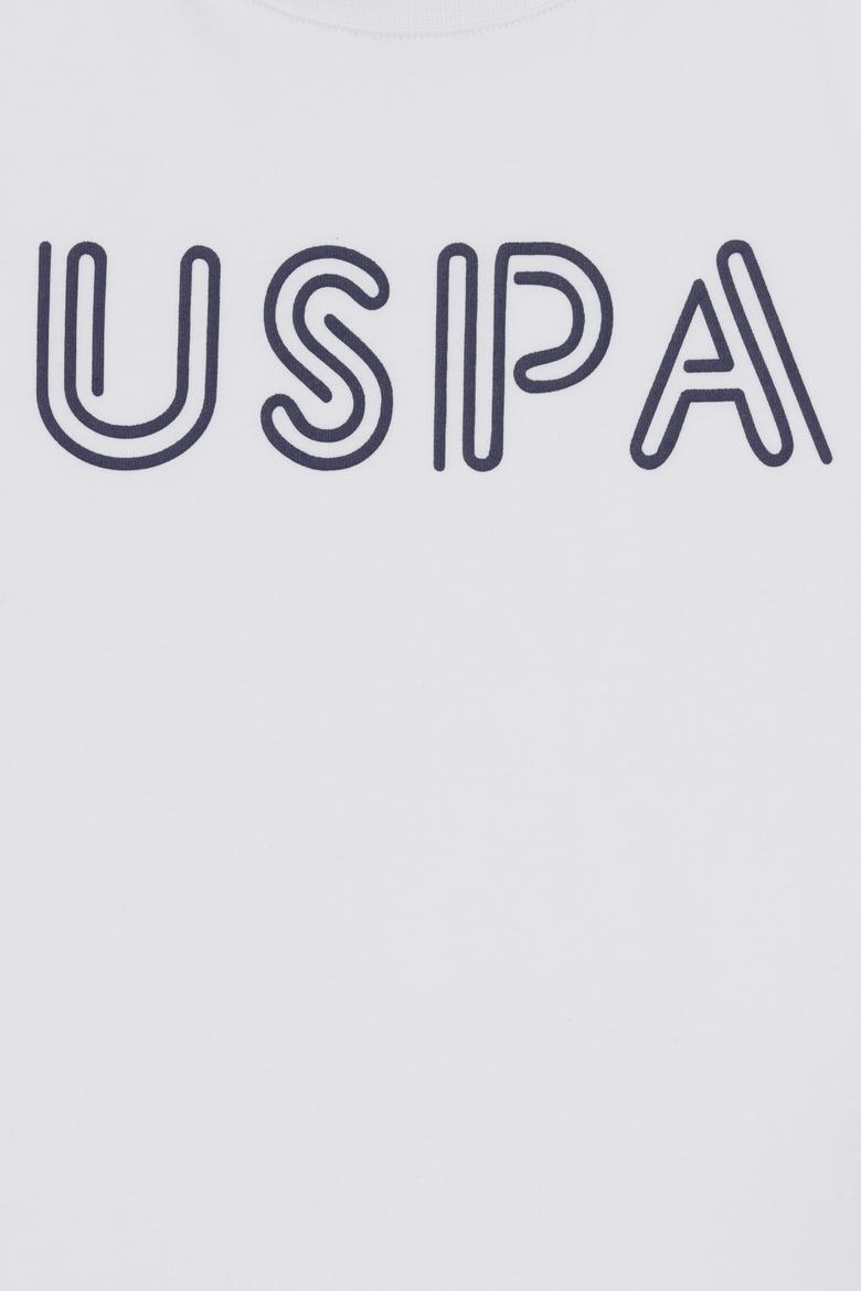 Erkek Çocuk Beyaz Basic Bisiklet Yaka Tişört - 50284813095