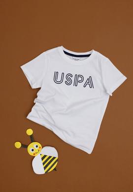 Erkek Çocuk Beyaz Basic Bisiklet Yaka Tişört - 50284813095