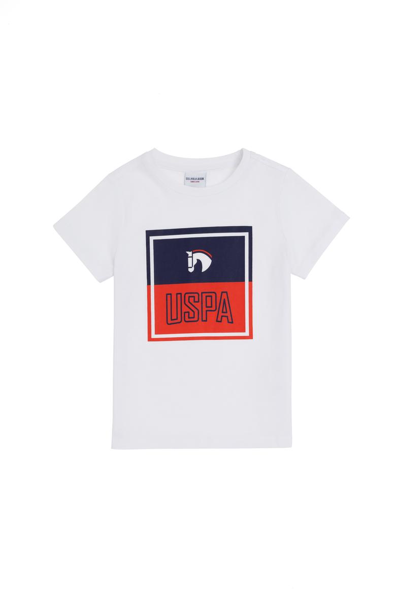 Erkek Çocuk Beyaz Bisiklet Yaka Tişört - 50284902036