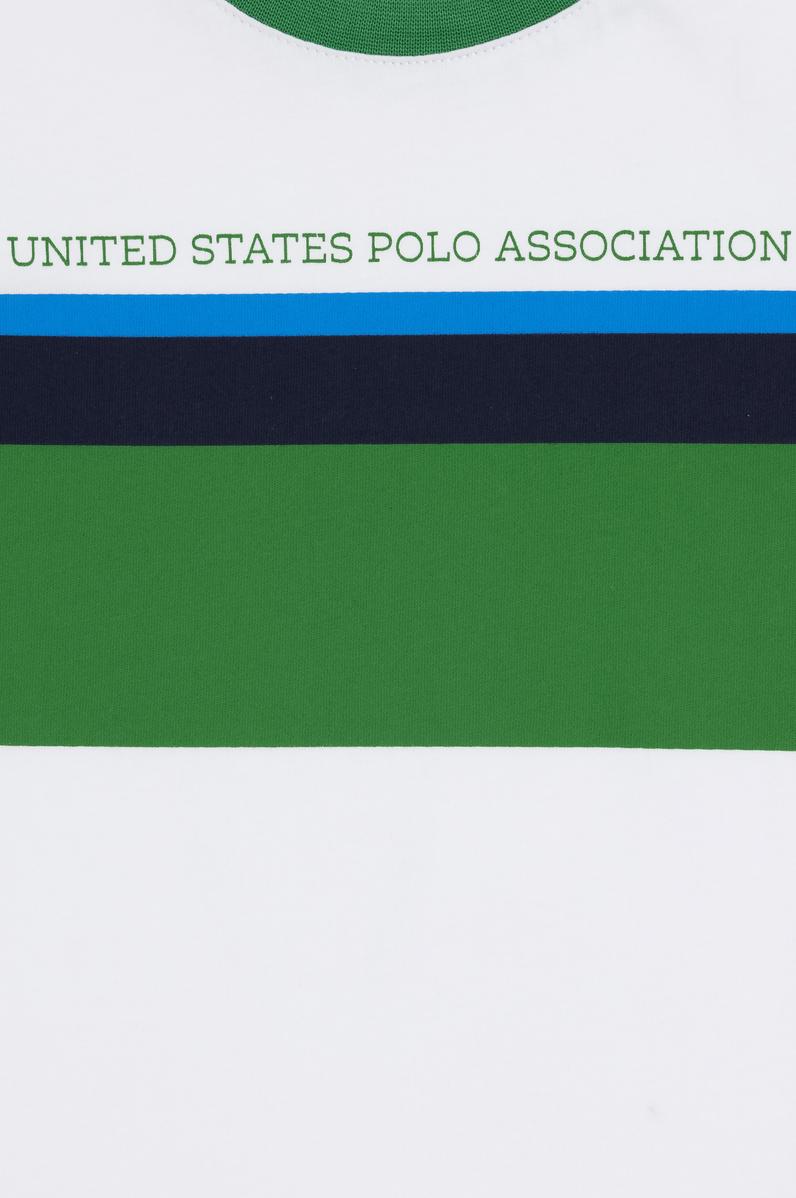 Erkek Çocuk Beyaz Bisiklet Yaka Tişört