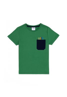 Erkek Çocuk Yeşil Bisiklet Yaka Tişört - 50288449014