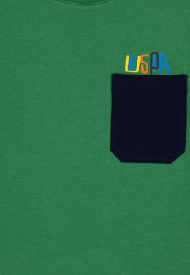 Erkek Çocuk Yeşil Bisiklet Yaka Tişört - 50288449014