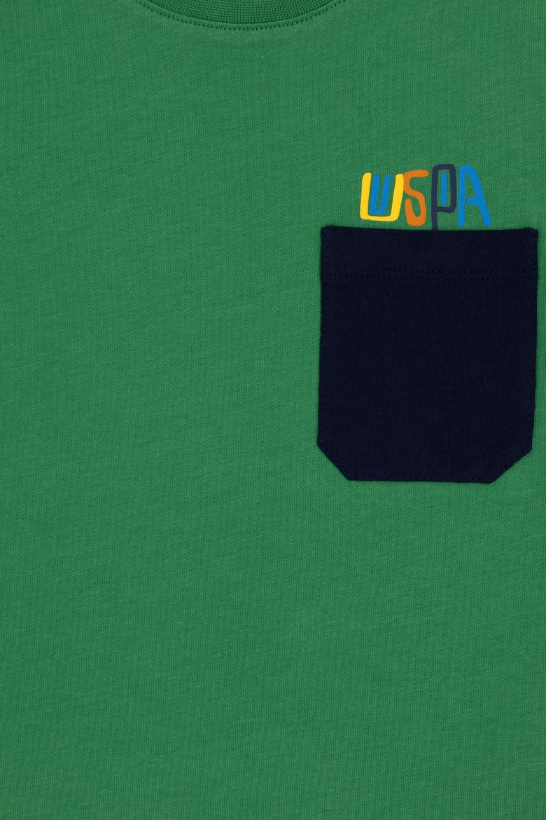 Erkek Çocuk Yeşil Bisiklet Yaka Tişört - 50288449014