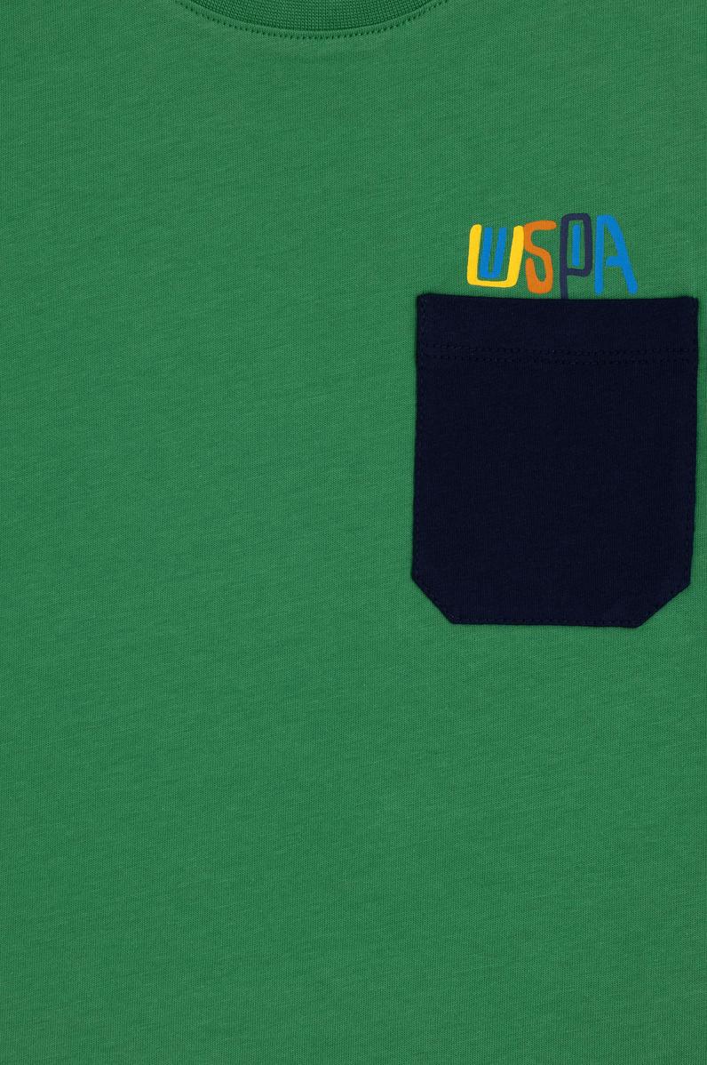 Erkek Çocuk Yeşil Bisiklet Yaka Tişört