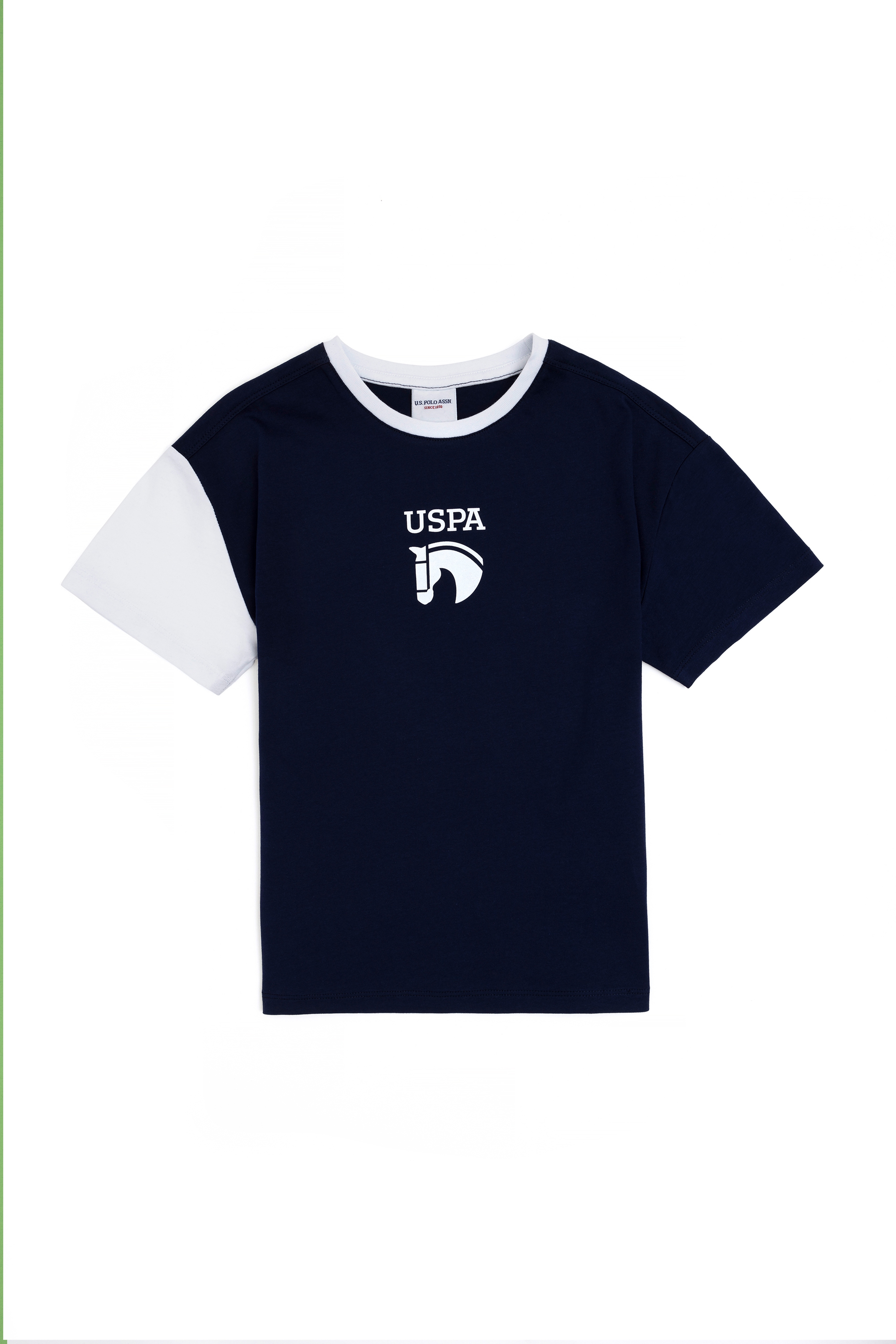 Erkek Çocuk Lacivert Bisiklet Yaka Oversize Tişört - Image 3