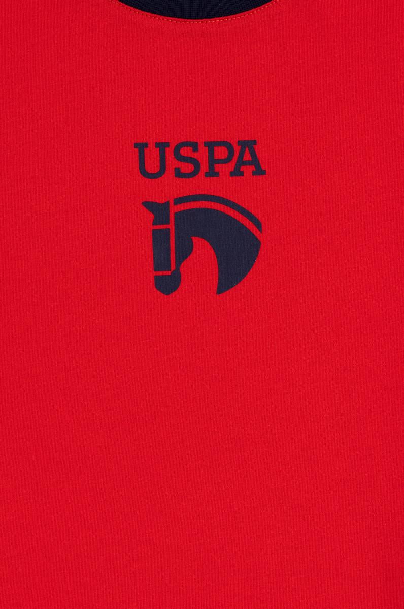 Erkek Çocuk Kırmızı Oversize Bisiklet Yaka Tişört