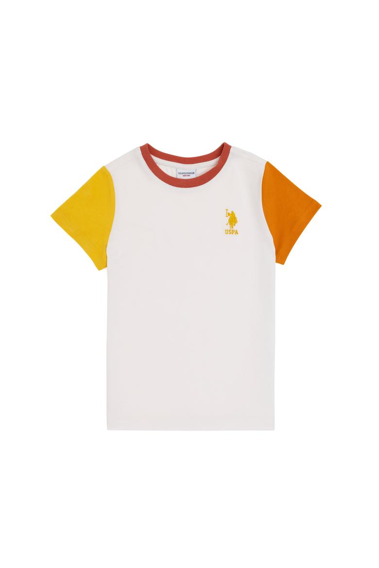 Erkek Çocuk Ekru Bisiklet Yaka Tişört - 50284822055