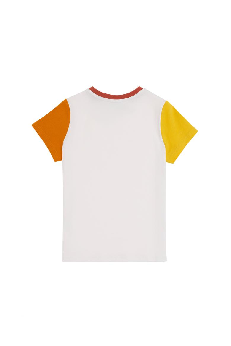 Erkek Çocuk Ekru Bisiklet Yaka Tişört - 50284822055