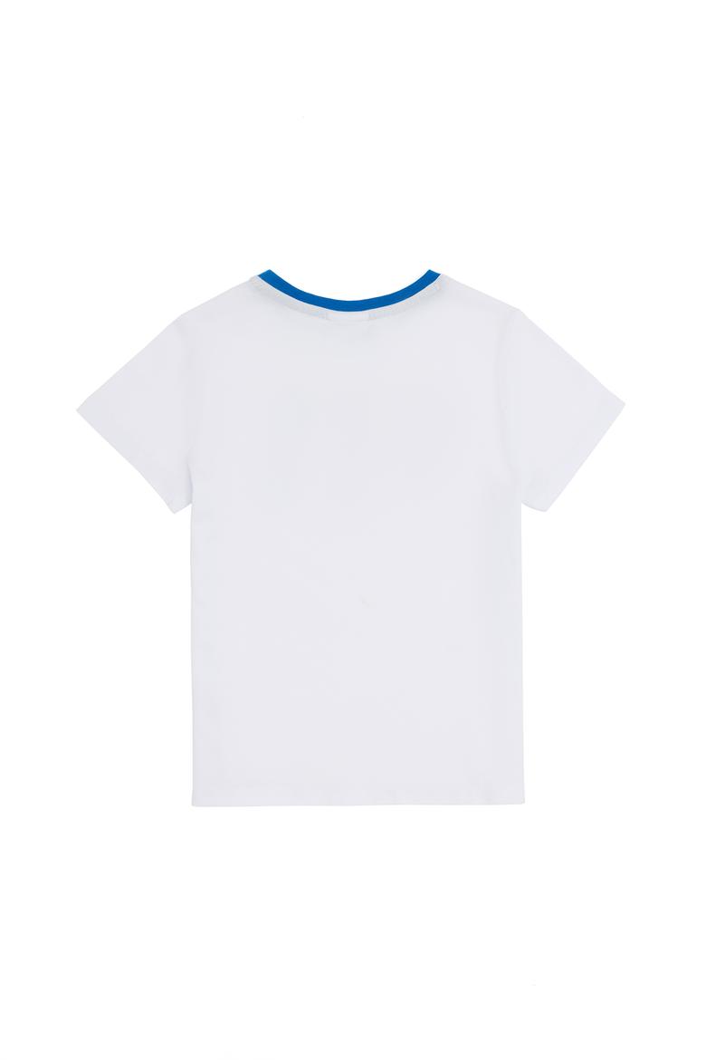 Erkek Çocuk Beyaz Bisiklet Yaka Tişört - 50288057003