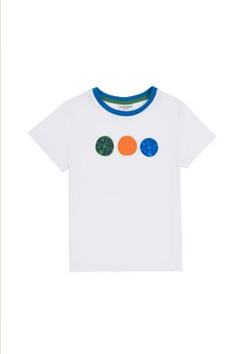 Erkek Çocuk Beyaz Bisiklet Yaka Tişört - 50288057003
