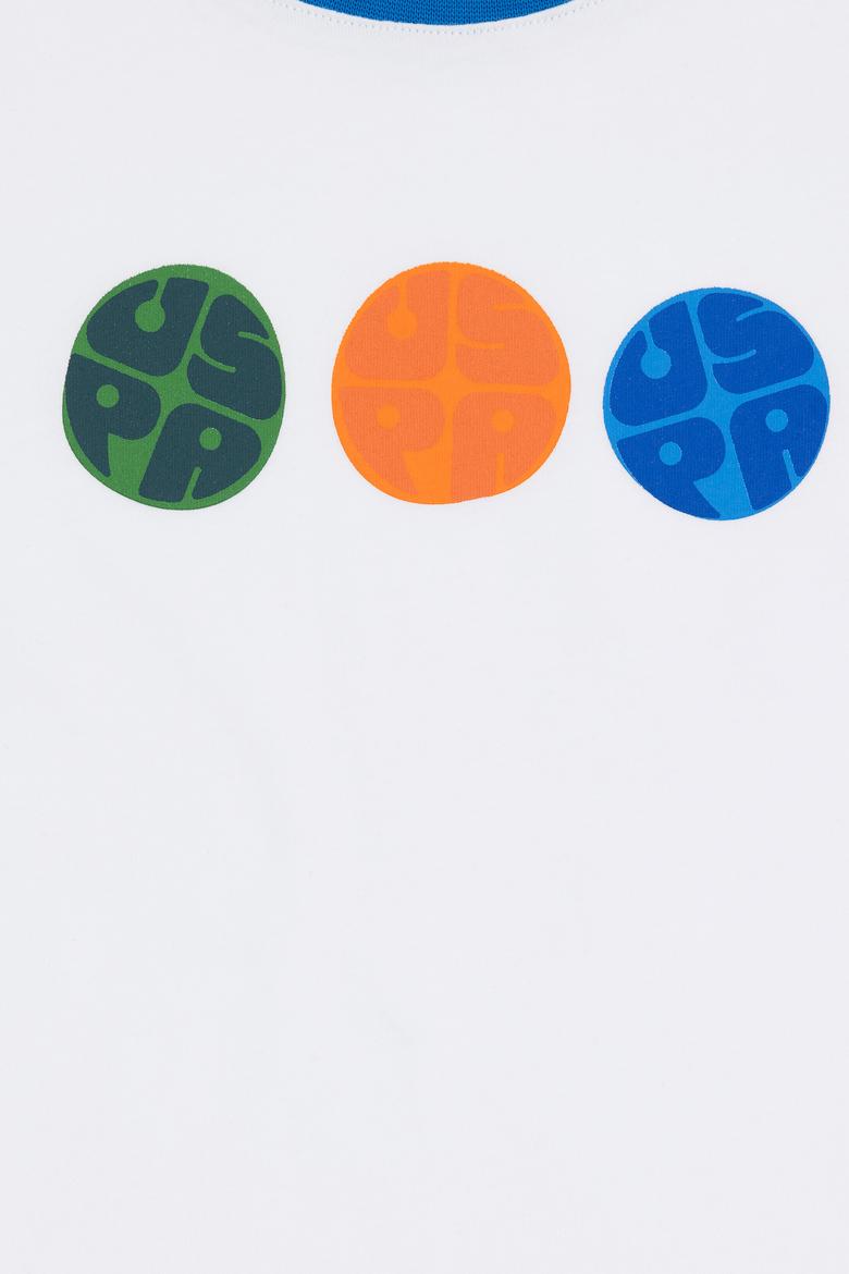 Erkek Çocuk Beyaz Bisiklet Yaka Tişört - 50288057003