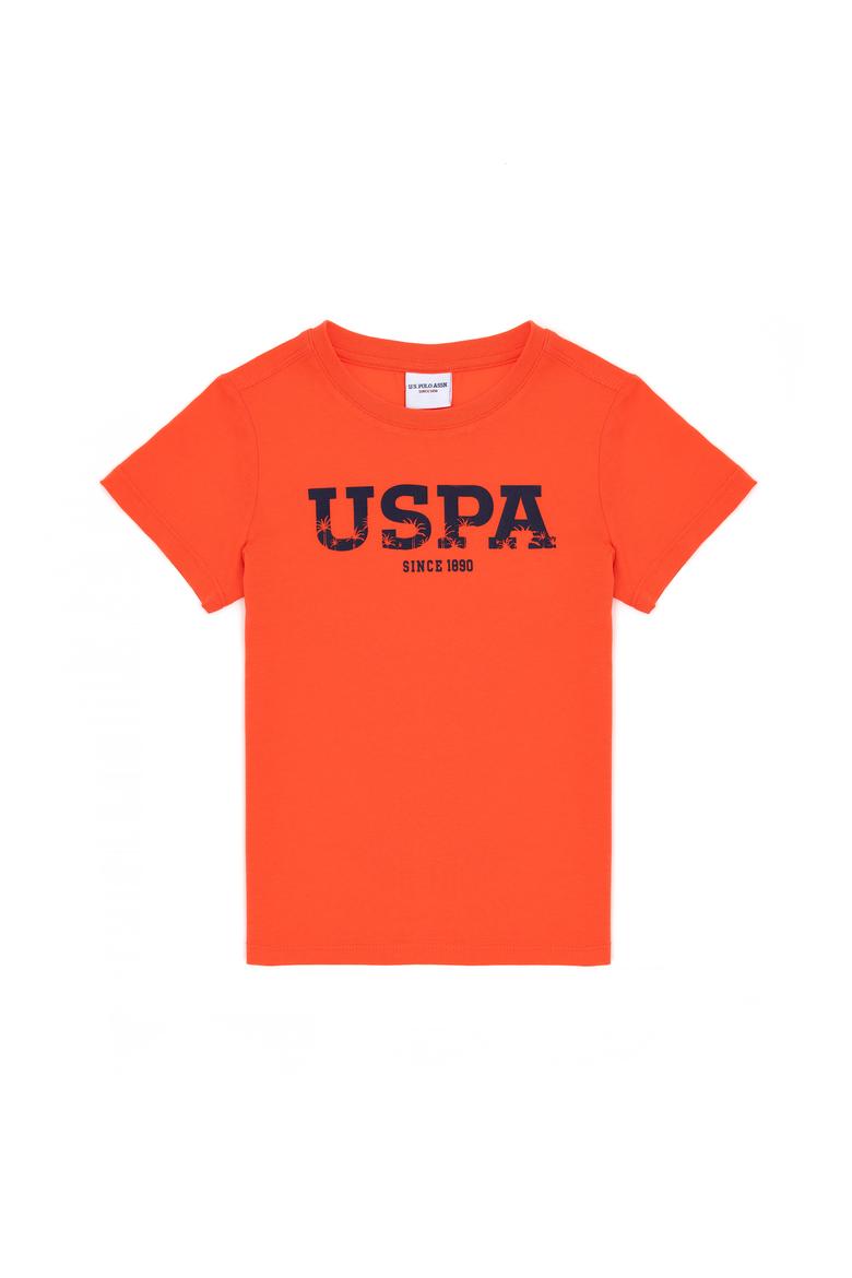 Erkek Çocuk Nar Çiçeği Bisiklet Yaka Tişört - 50284816085