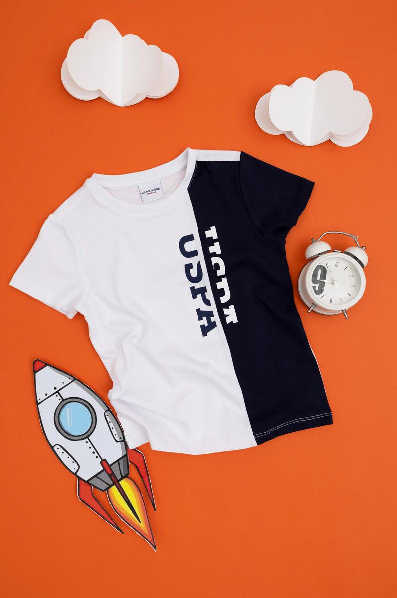 Erkek Çocuk Lacivert Bisiklet Yaka Tişört