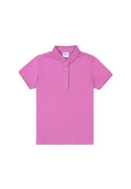 Kız Çocuk Menekşe Polo Yaka Basic Tişört - 50288501060