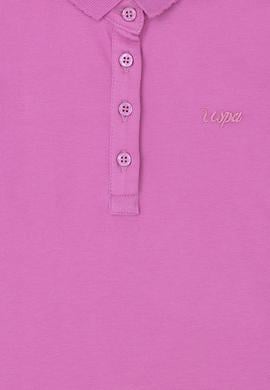 Kız Çocuk Menekşe Polo Yaka Basic Tişört - 50288501060