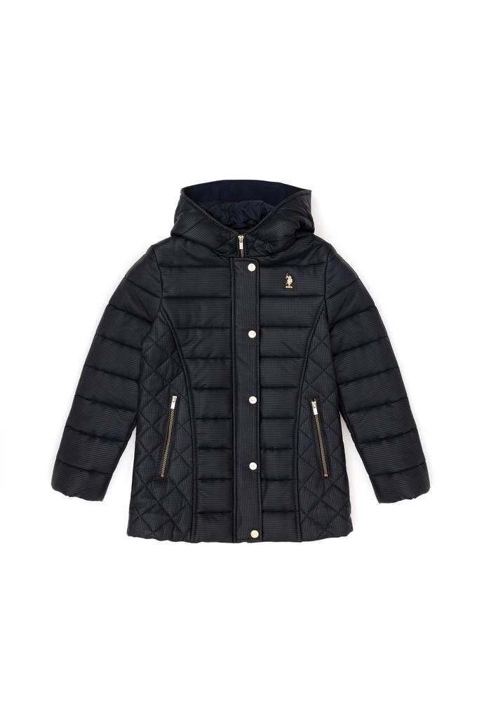 Kız Çocuk Lacivert Deri Ceket