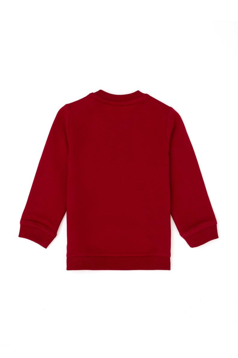 Erkek Bebek Kırmızı Basic Sweatshirt