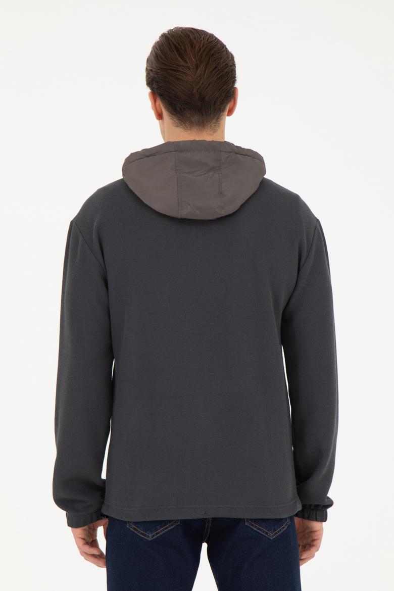 Erkek Antrasit Örme Hırka - 50270820026