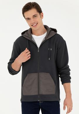 Erkek Antrasit Örme Hırka - 50270820026