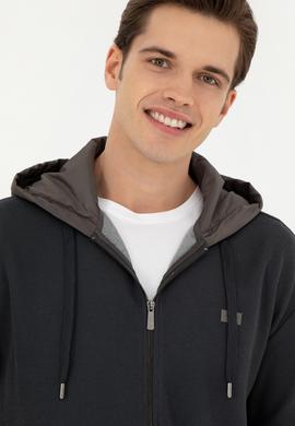 Erkek Antrasit Örme Hırka - 50270820026