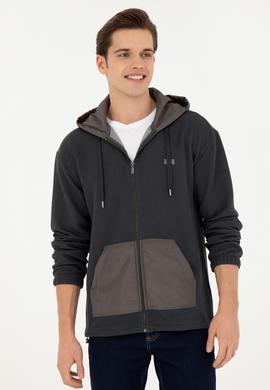 Erkek Antrasit Örme Hırka - 50270820026