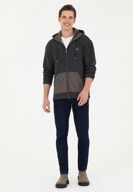 Erkek Antrasit Örme Hırka - 50270820026