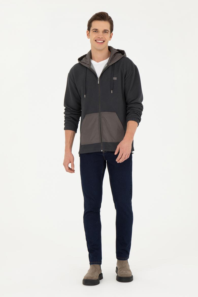 Erkek Antrasit Örme Hırka - 50270820026