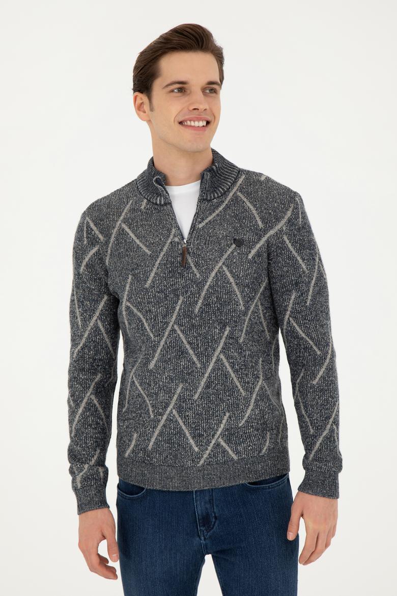 Erkek Lacivert Kazak - 50253084017