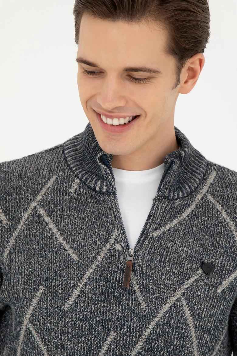 Erkek Lacivert Kazak - 50253084017