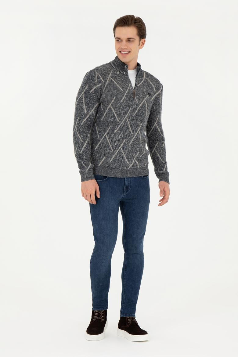 Erkek Lacivert Kazak - 50253084017