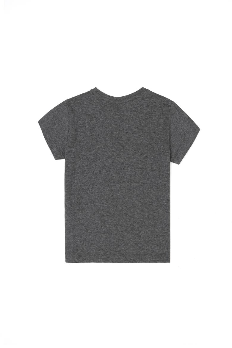 Erkek Çocuk Antrasit Melanj Basic Tişört - 50248206186