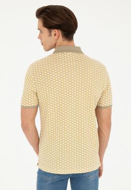 Erkek Regular Fit Polo Yaka Açık Haki Tişört - 50281523001