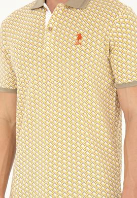 Erkek Regular Fit Polo Yaka Açık Haki Tişört - 50281523001